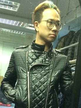 「アイテム（ライダースジャケット）」を使った、greenwineさん（メンズ・166cm・30代）の秋コーディネート