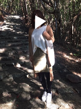 「TODAYFUL（トゥデイフル）のVintageトートバッグ（トートバッグ）」を使った、___anさん（レディース・162cm）の冬コーディネート