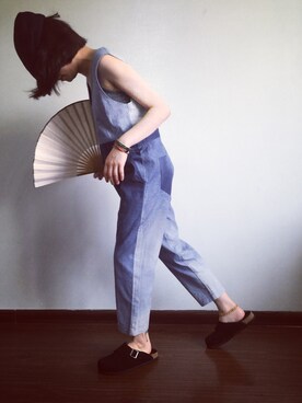「handmade」｜「アイテム（つなぎ/オールインワン）」を使った、papa shawさん（レディース・156cm）の夏コーディネート