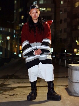 「RICK OWENS」｜「アイテム（その他トップス）」を使った、はまこうさん（メンズ・170cm）の春コーディネート