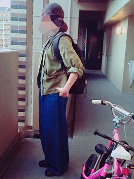 「OSMOSIS（オズモーシス）のアイテム（ブルゾン）」を使った、aramikuさん（レディース・159cm）の秋コーディネート