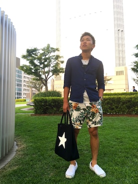 「TANTA（タンタ）のアイテム」を使った、Shunpeiさん（メンズ・165cm）の夏コーディネート
