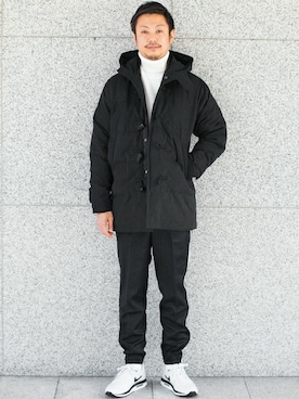 「BEAUTY&YOUTH UNITED ARROWS（ビューティーアンドユースユナイテッドアローズ）のアイテム（ダッフルコート）」を使った、君嶋 康太さん（メンズ・175cm）の冬コーディネート