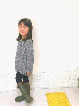 「アイテム（レインシューズ）」を使った、chihiroさん（キッズ・110cm）の春コーディネート
