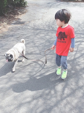「pug」｜chihiroさん（キッズ・90cm）の春コーディネート