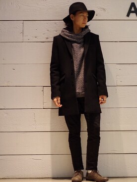 アライ@youtubeさん(メンズ・177cm)の冬コーディネート