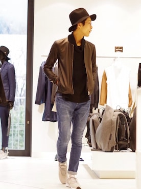 アライ@youtubeさん（メンズ・176cm）の冬コーディネート