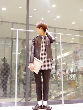 アライ@youtubeさん(メンズ・176cm)の春コーディネート