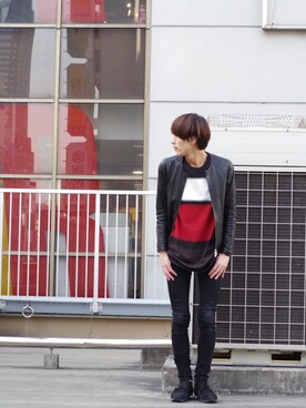 アライ@youtubeさん(メンズ・176cm)の春コーディネート