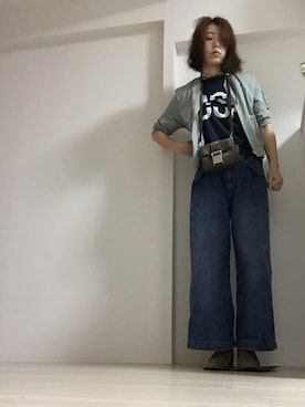 「SNIDEL（スナイデル）のアイテム（ノーカラージャケット）」を使った、すださん（レディース・156cm）の秋コーディネート