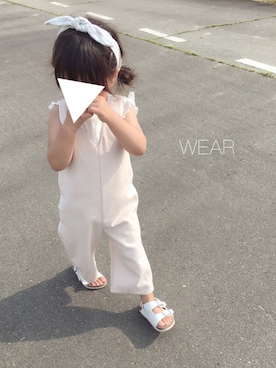 「アイテム（つなぎ/オールインワン）」を使った、rimmy❤︎さん（キッズ・90cm）の夏コーディネート