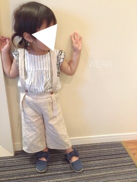 「petit main（プティマイン）のアイテム（その他シューズ）」を使った、rimmy❤︎さん（キッズ・90cm）の夏コーディネート
