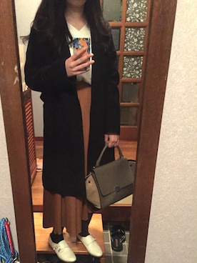 「お買い物」｜「アイテム（チェスターコート）」を使った、e.m.iさん（レディース・164cm）の秋コーディネート