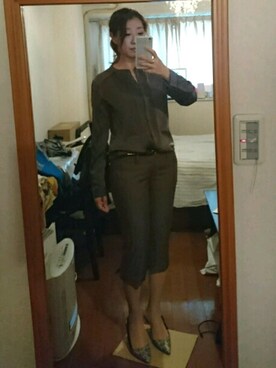 「アクティブ」｜「アイテム（アナログ腕時計）」を使った、shipoさん（レディース・162cm）の秋コーディネート