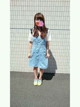 「編み込みヘアー」｜manamekkoさん（レディース・157cm）の夏コーディネート