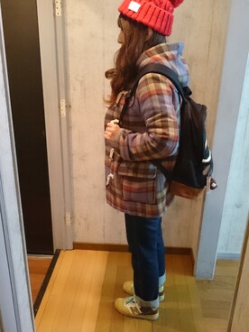 「aiko」｜「アイテム（ダッフルコート）」を使った、manamekkoさん（レディース・157cm）の冬コーディネート