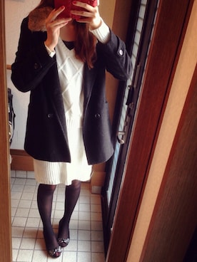 「ネイル」｜「アイテム（その他アウター）」を使った、megmilkさん（レディース・173cm）の冬コーディネート