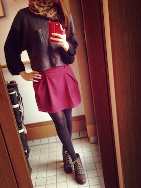 megmilkさん（レディース・173cm）の冬コーディネート