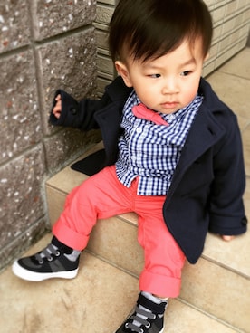 「おめかしコーデ」｜「アイテム（その他アウター）」を使った、iks3crazyさん（キッズ・80cm）の春コーディネート