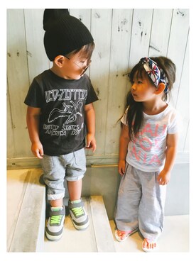 「カップルコーデ」｜iks3crazyさん（キッズ・90cm）の春コーディネート