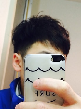 「アイテム（マウンテンパーカー、ブルー系）」を使った、ゆうさん（メンズ・170cm）の冬コーディネート