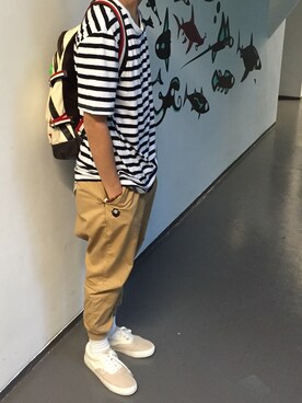 「BSX（ビーエスエックス）のアイテム（パンツ）」を使った、SiubingLoさん（メンズ・178cm）の秋コーディネート