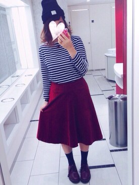 「トイレから失礼しやす」｜「アイテム（その他シューズ）」を使った、あいあい。さん（レディース・157cm）の秋コーディネート