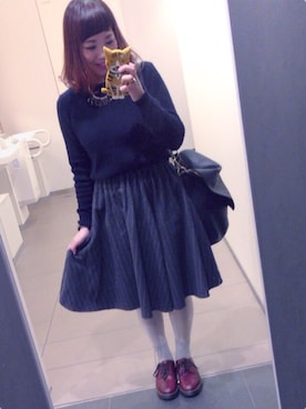 「トイレから失礼しやす」｜「アイテム（その他シューズ）」を使った、あいあい。さん（レディース・157cm）の秋コーディネート