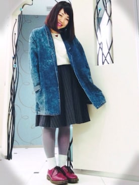 「タイツ×靴下」｜「アイテム（その他アウター）」を使った、あいあい。さん（レディース・157cm）の冬コーディネート
