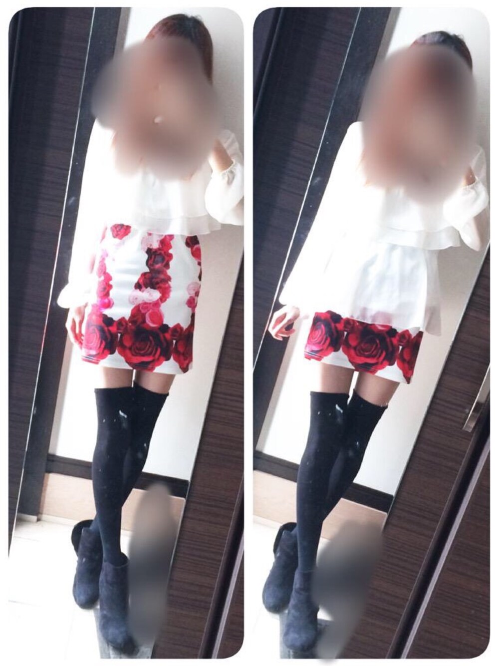 「LIP SERVICE、LIPSERVICE、DaTuRa、バラ柄」｜「LIPSERVICEのﾌﾘﾙﾃｨｱｰﾄﾞｼﾌｫﾝﾁｭﾆｯｸ（Tシャツ/カットソー、ホワイト系）」を使った、moepiさん（レディース・159cm）の春コーディネートの1枚目の写真