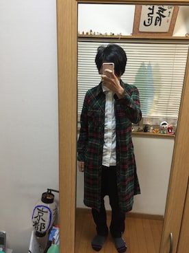 「HVC（エイチブイシー）のアイテム（パンツ）」を使った、リリィさん（メンズ・170cm）の秋コーディネート