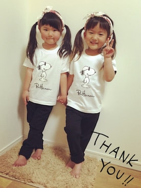 「切り絵プリント」｜「アイテム（その他）」を使った、☞HANNA☞さん（キッズ・100cm）の春コーディネート