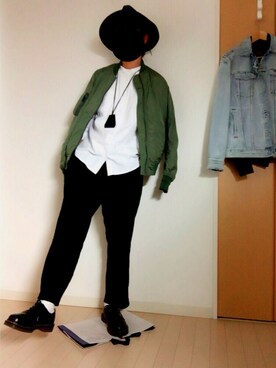 「GLOBAL WORK（グローバルワーク）のフェルトロングブリムハット/705078（ハット）」を使った、あきさん（メンズ・170cm）の春コーディネート