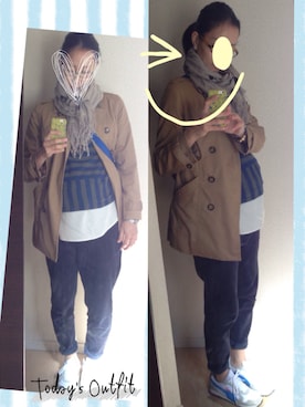 「近所」｜「アイテム（トレンチコート）」を使った、hijaさん（レディース・170cm）の春コーディネート