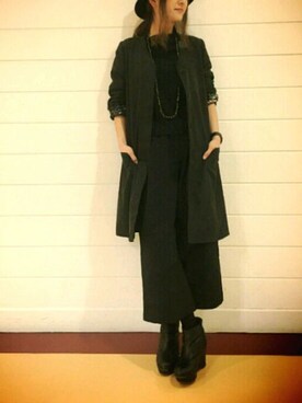 「Chez toi（シェトワ）のアイテム（帽子）」を使った、Yuahさん（レディース・165cm）の春コーディネート