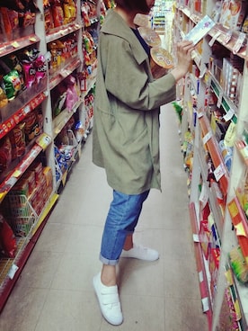 「PAZZO」｜「アイテム（トレンチコート）」を使った、-さん（レディース・165cm）の春コーディネート