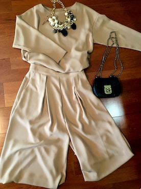 「vin（ヴィン）のアイテム（パンツ）」を使った、\( ¨̮ )/1★⋆︎*さん（レディース・170cm）の冬コーディネート