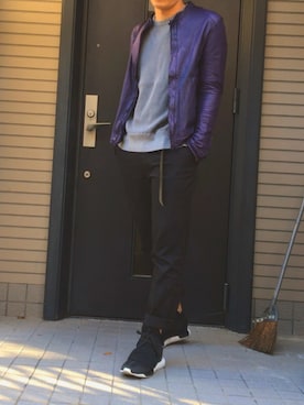 「soe（ソーイ）のアイテム（チノパンツ）」を使った、Shusosoさん（メンズ・174cm）の秋コーディネート
