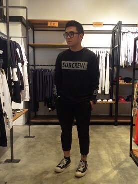 「Subcrew（サブクルー）のアイテム」を使った、Roy Tanさん（メンズ・166cm）の冬コーディネート