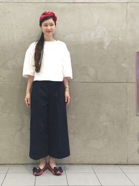 「アイテム（Tシャツ/カットソー）」を使った、MARUERIさん（レディース・164cm）の夏コーディネート