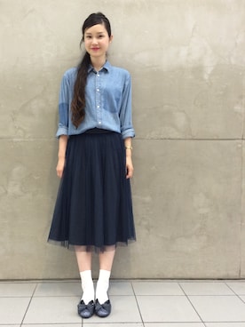 「アイテム（レッグウェア）」を使った、MARUERIさん（レディース・164cm）の夏コーディネート