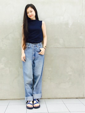 「アイテム（サンダル）」を使った、MARUERIさん（レディース・164cm）の夏コーディネート