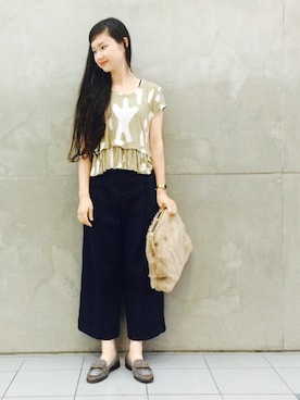 「Diego Bellini（ディエゴベリーニ）のアイテム」を使った、MARUERIさん（レディース・164cm）の夏コーディネート