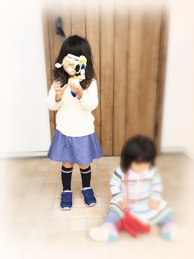 ゆりぐさん(キッズ・100cm)の秋コーディネート