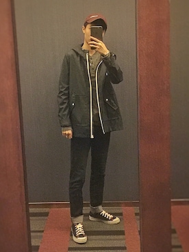 「ZARA TRF（ザラティーアールエフ）のアイテム（ピーコート）」を使った、TadaCorgiさん（メンズ・165cm）の秋コーディネート