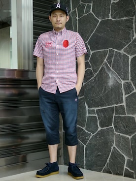 「A BATHING APE（アベイシングエイプ）のアイテム（ブーツ）」を使った、古谷幸多さん（メンズ・174cm）の夏コーディネート