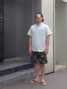「A BATHING APE（アベイシングエイプ）のアイテム（腕時計）」を使った、古谷幸多さん（メンズ・174cm）の春コーディネート