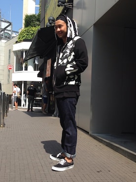 「A BATHING APE（アベイシングエイプ）のアイテム（腕時計）」を使った、古谷幸多さん（メンズ・174cm）の夏コーディネート