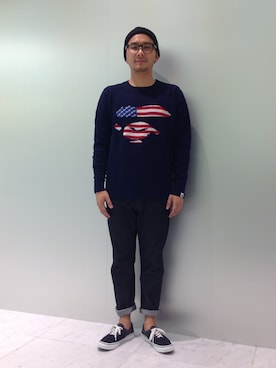 「A BATHING APE（アベイシングエイプ）のアイテム（腕時計）」を使った、古谷幸多さん（メンズ・174cm）の秋コーディネート