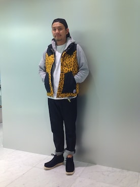 「A BATHING APE（アベイシングエイプ）のアイテム（腕時計）」を使った、古谷幸多さん（メンズ・174cm）の秋コーディネート